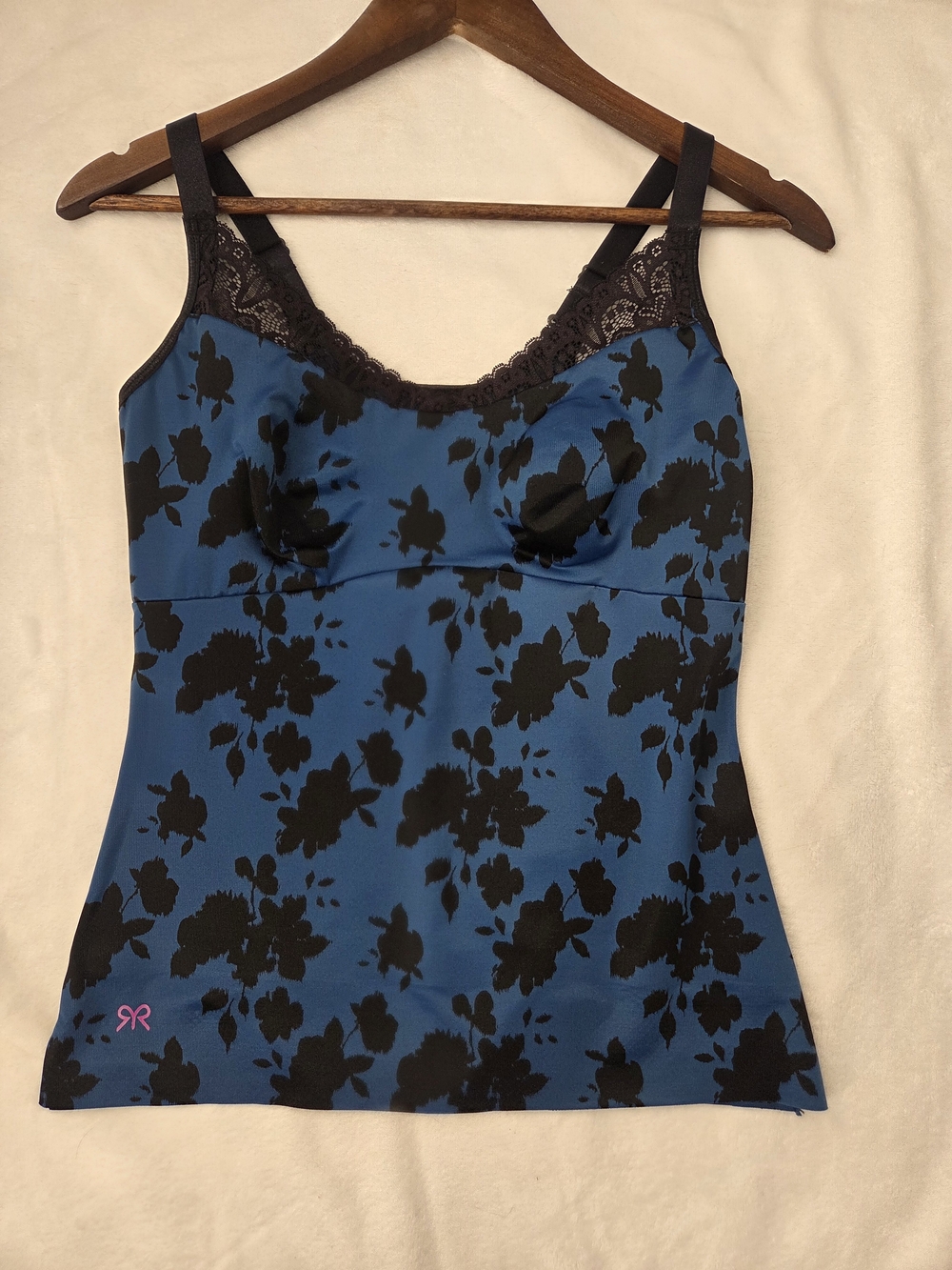 Ruby Ribbon Heritage Lace Cami Blue Black Floral Whimsigoth Indie Sleaze